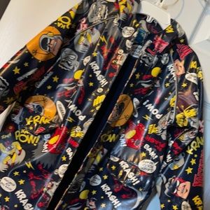 ❤️ 4T navy superhero raincoat cute kids ❤️